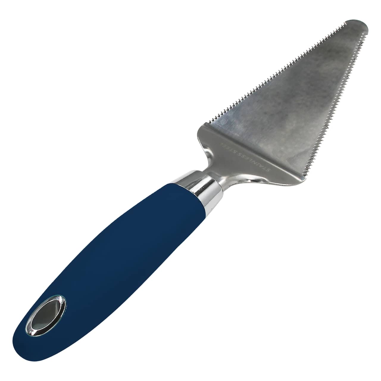 Pelle à tarte en acier inoxydable bleu de 26,4 cm de Makery